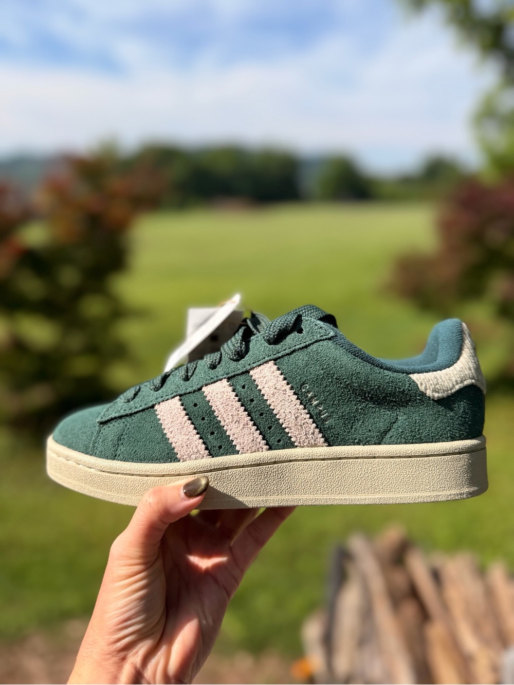 adidas Campus 00s W in Mineral Green Suede